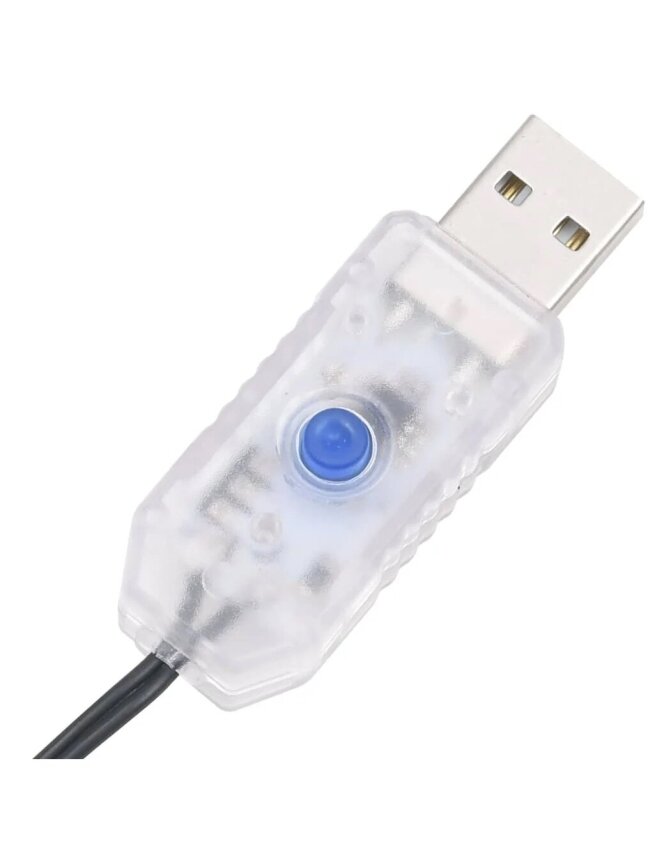 LED lempučių girlianda, 15m, PVC, 150 šiltos baltos spalvos 6