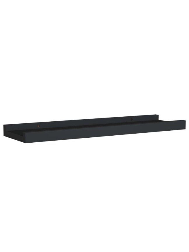 Shelves for photo frames, 2 pcs, black, 40 × 9 × 3 cm, MDF 2