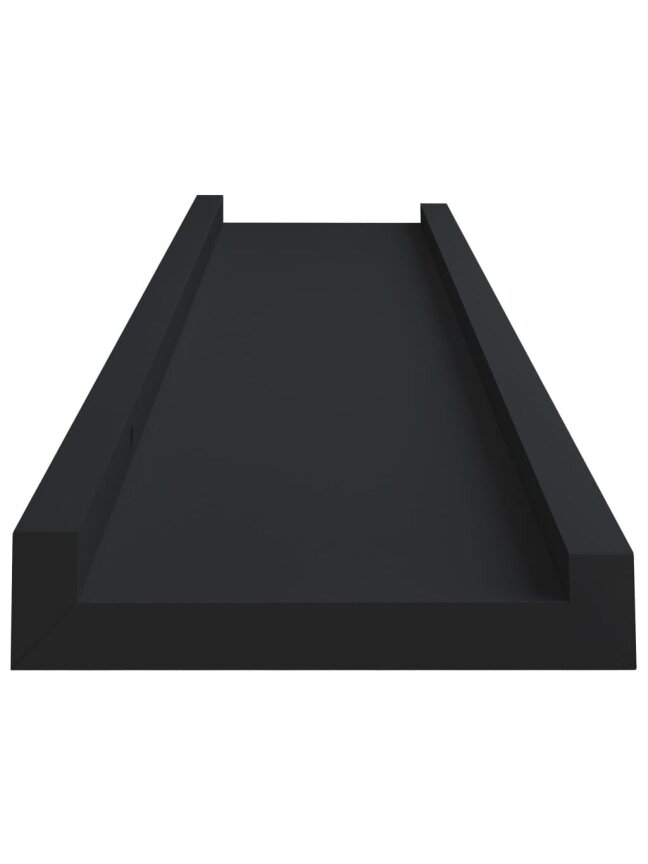 Shelves for photo frames, 2 pcs, black, 40 × 9 × 3 cm, MDF 4
