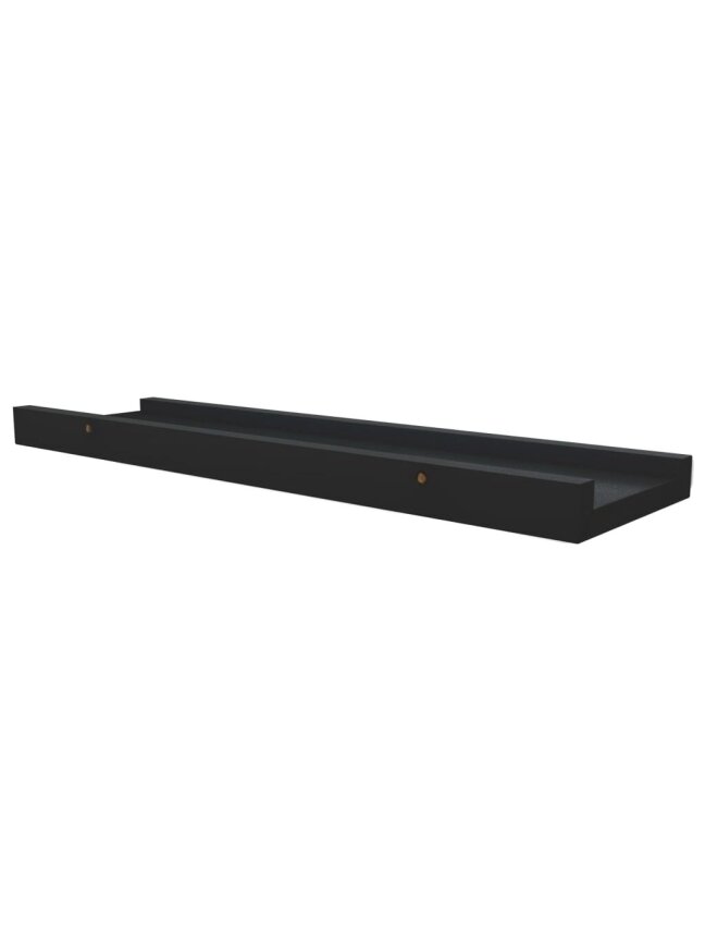 Shelves for photo frames, 2 pcs, black, 40 × 9 × 3 cm, MDF 5