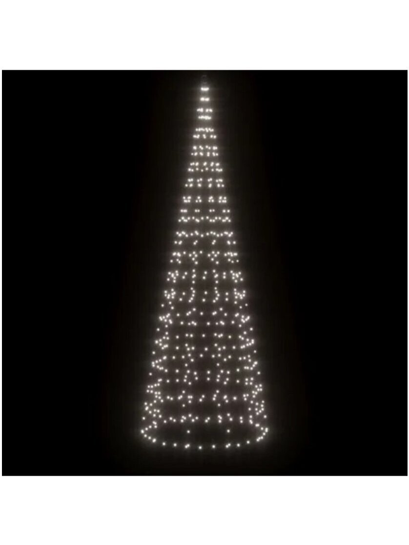 LED Choinka na maszt flagowy, 550 LED, zimna biel, 300 cm 2