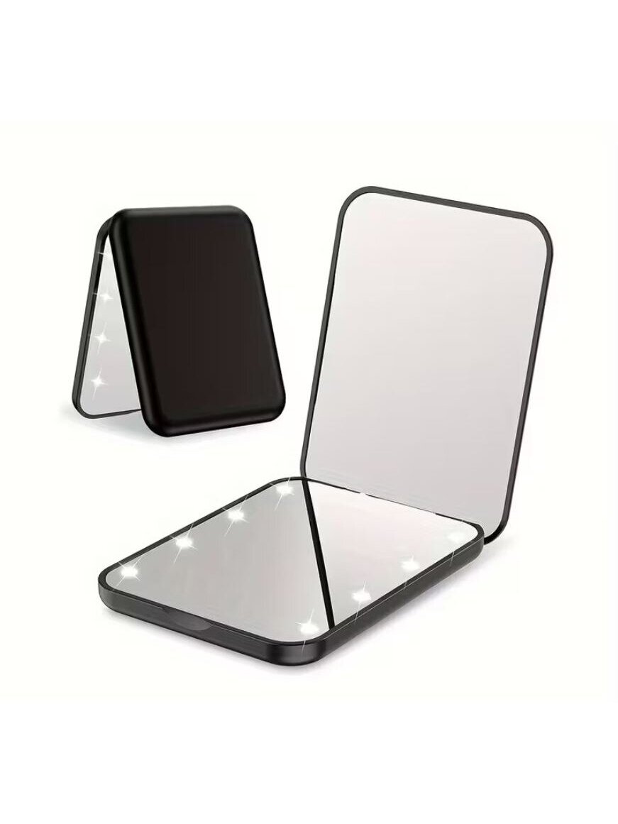 LED Pocket Makeup Mirror 1x/3x – Compact Travel Mirror with Light 2