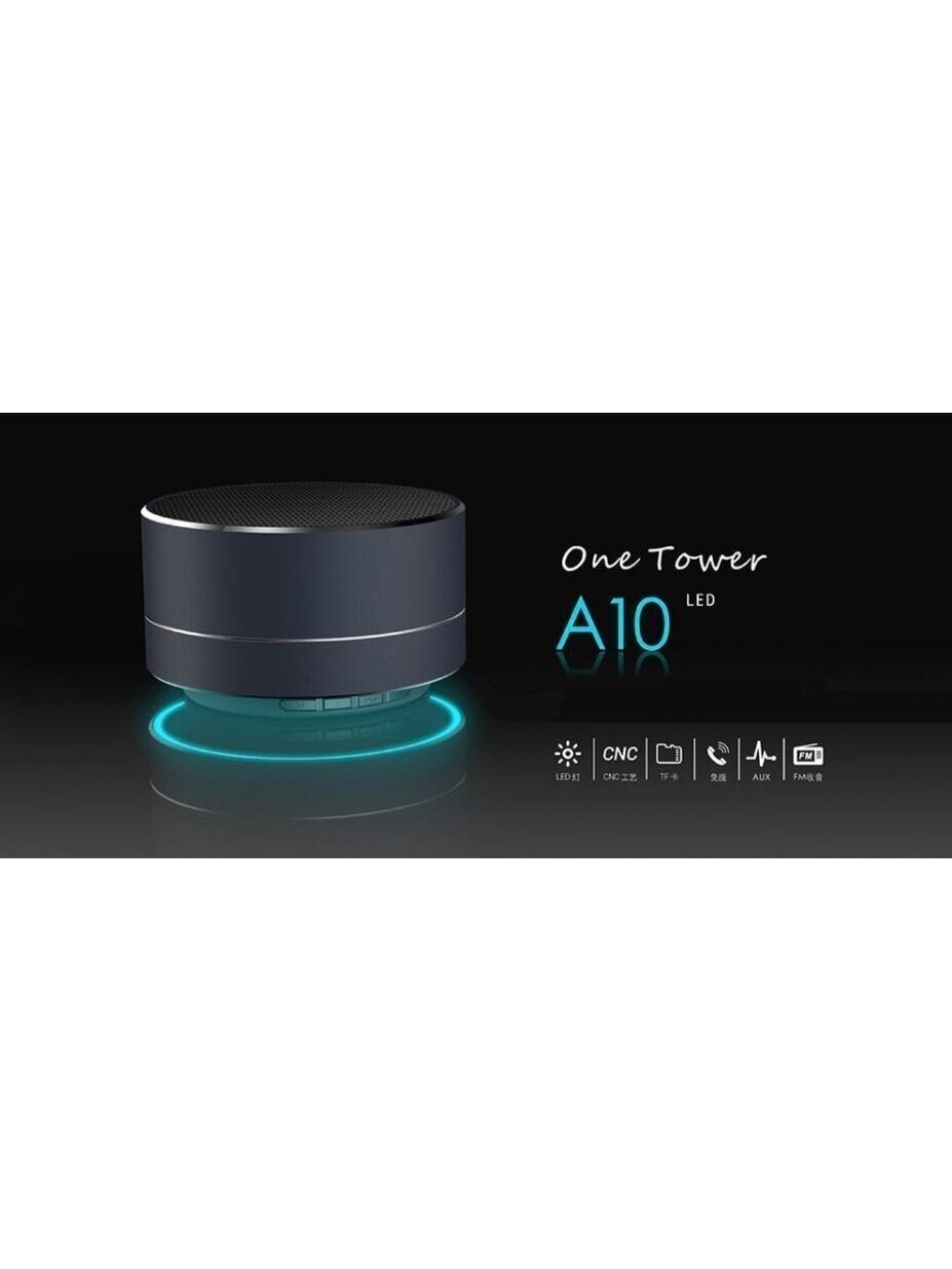 LED Aluminum Stereo A10 Portable Mini Bluetooth Speaker 1