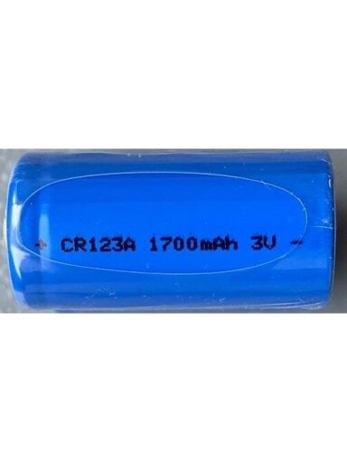 Литиевая батарейка CR123A, 1700 мАч, 3 В Литиевая батарейка CR123A, 1700 мАч, 3 В