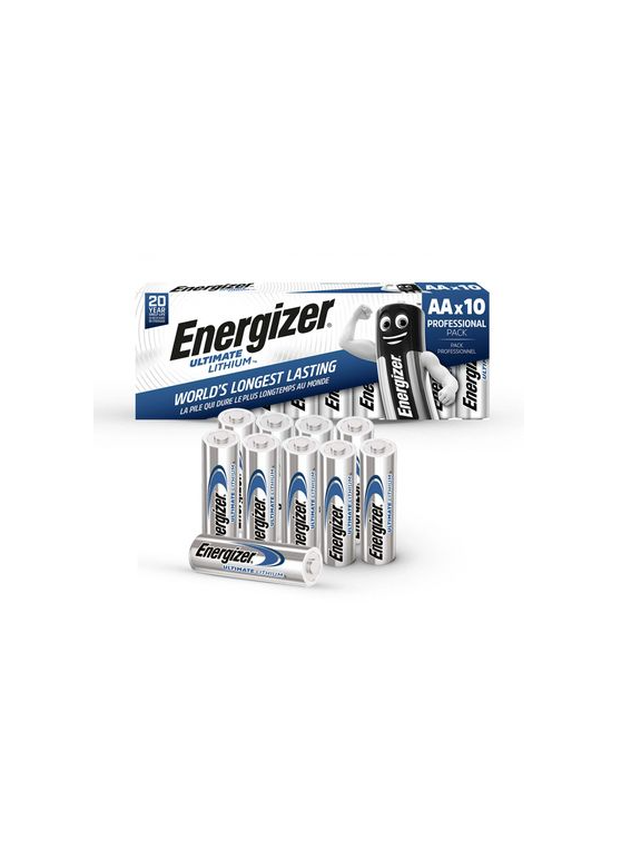 Ličio baterijos „Energizer Ultimate Lithium“, AA (FR6), L91, 1,5 V, 10 vnt. 1