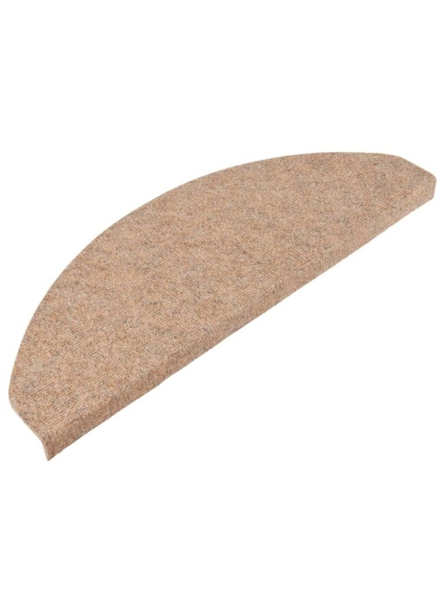 Self-adhesive stair mats, 14 pcs, beige, 65×22.5×3.5 cm