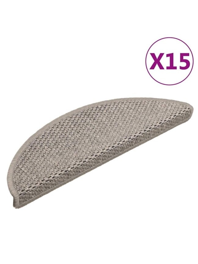 Samoprzylepne nakładki na schody, 15 szt., srebrne, 56x17x3 cm