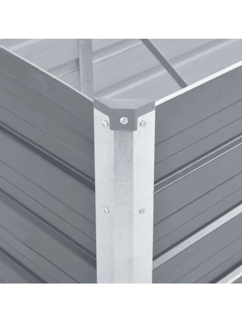 Lovelis, pilkas, galvanizuotas plienas, 240x80x77cm 5