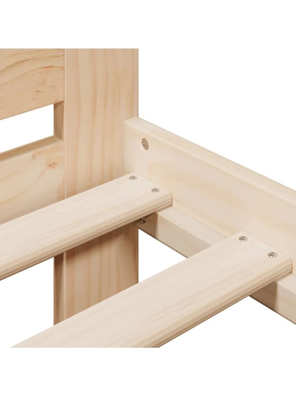 Bed frame without mattress, 120×200 cm, solid pine wood 6