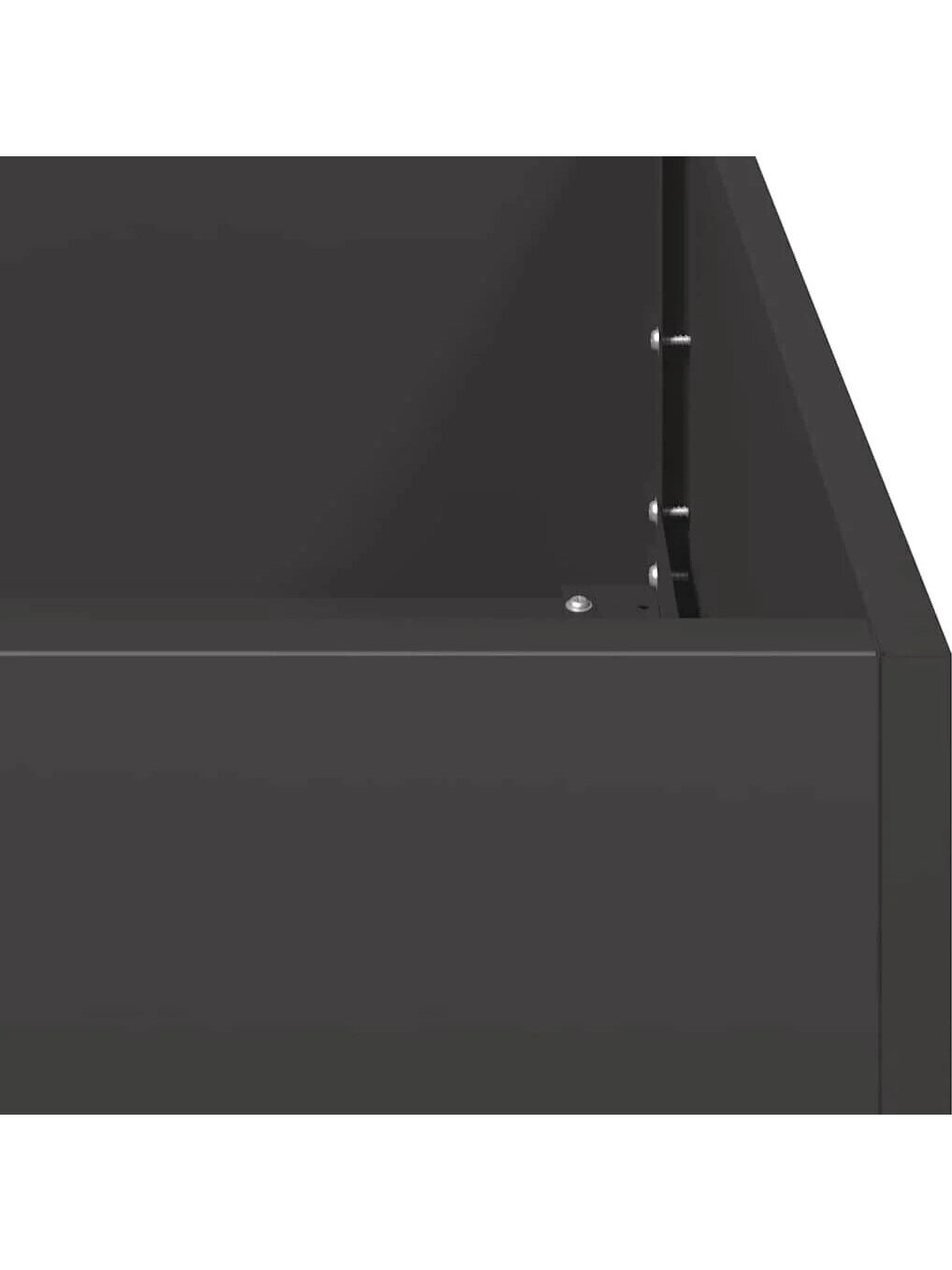 Garden bed, black, 280 × 40 × 40 cm, cold-rolled steel 6