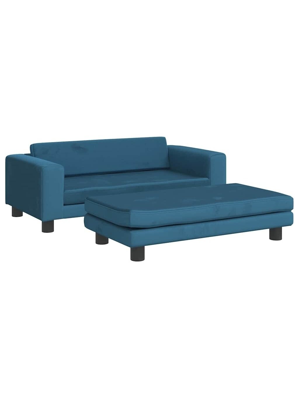 Dog Bed with Extension, Blue, 100x50x30 cm, Velvet 1 Dog Bed with Extension, Blue, 100x50x30 cm, Velvet 1