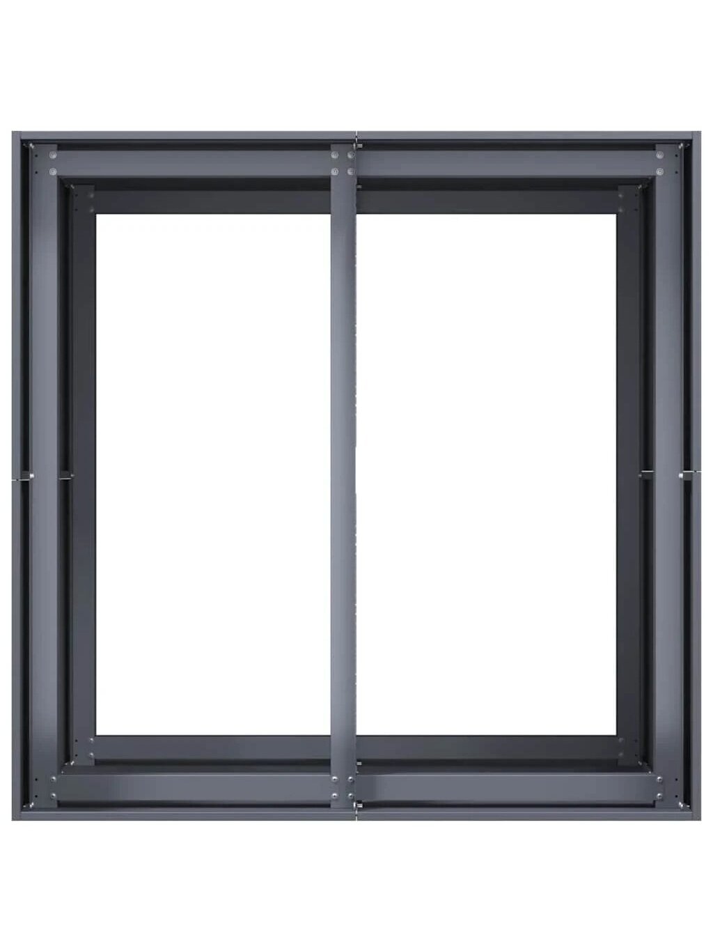 Грядка для сада, антрацит, 80 × 80 × 80 см, сталь 4