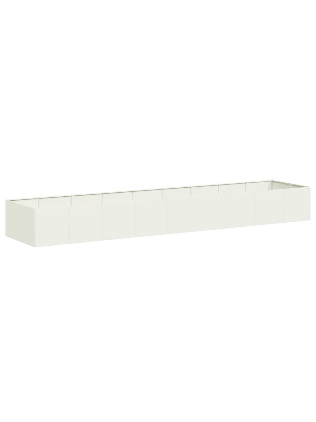 Flower box, white, 360 x 80 x 40 cm, steel 2 Flower box, white, 360 x 80 x 40 cm, steel 2
