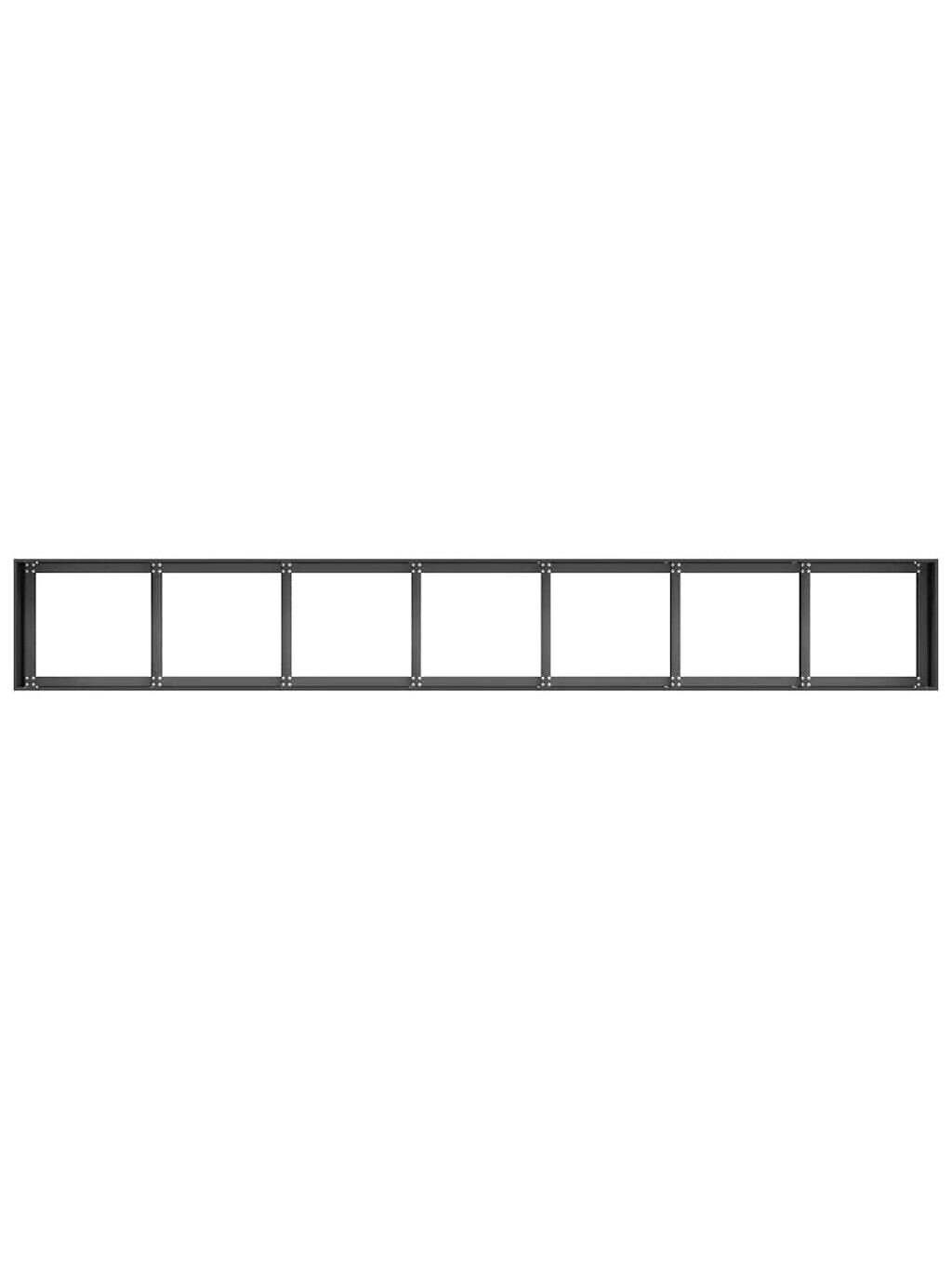 Garden bed, black, 280 × 40 × 40 cm, cold-rolled steel 4