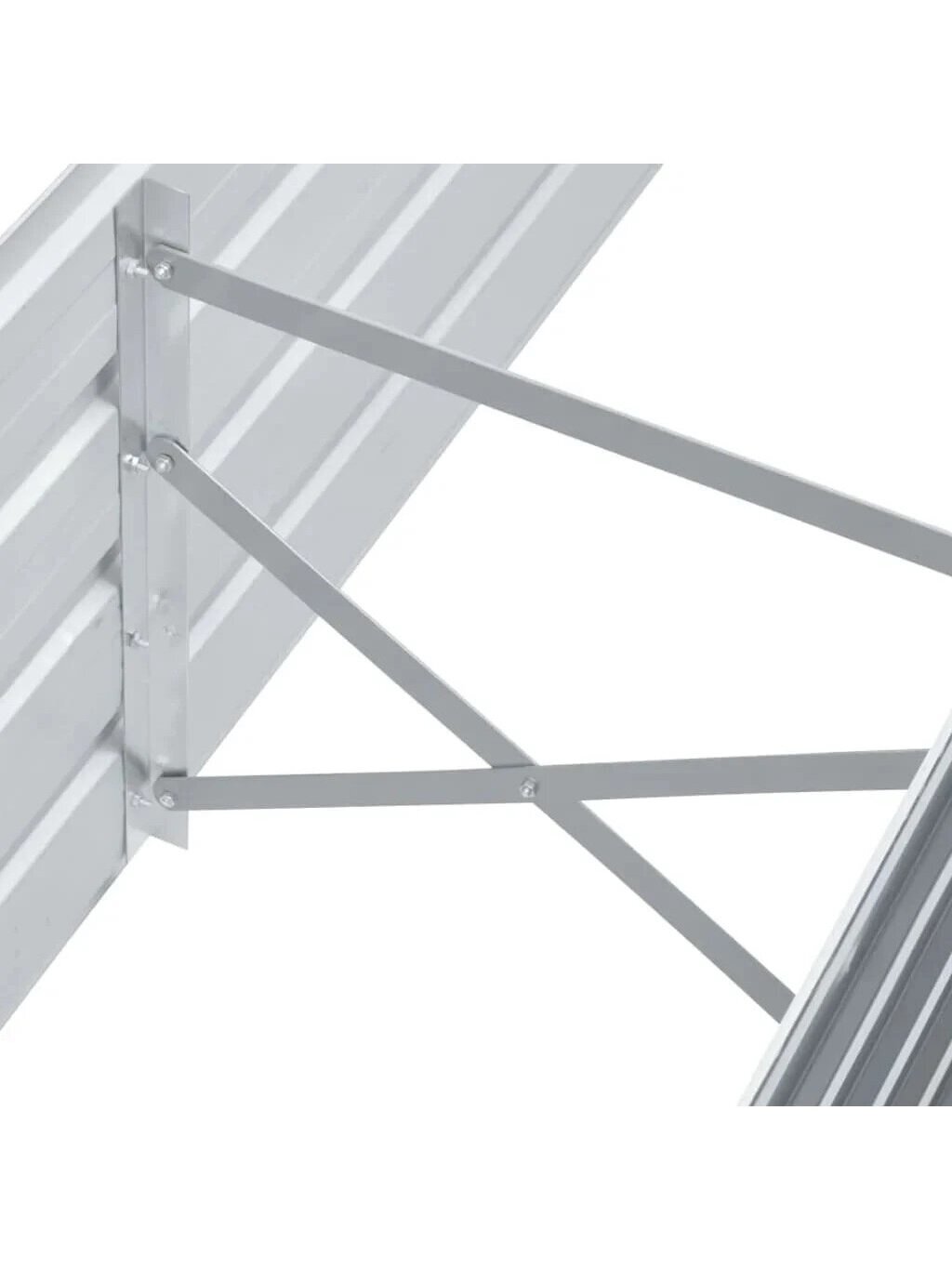 Lovelis, pilkas, galvanizuotas plienas, 160x40x45cm 4