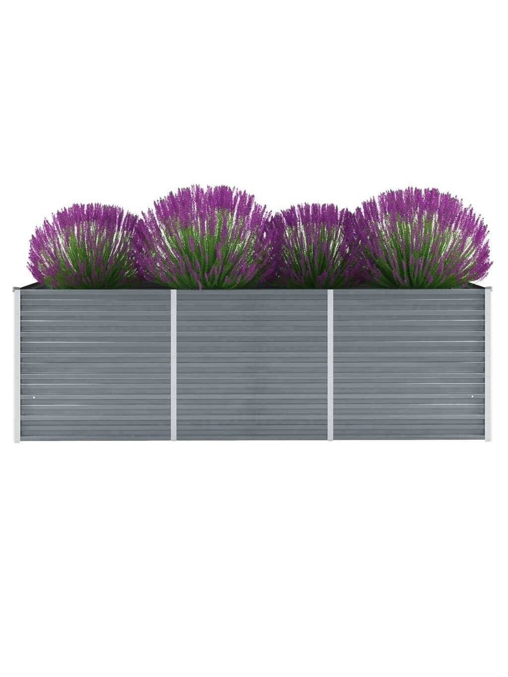 Lovelis, pilkas, galvanizuotas plienas, 240x80x77cm