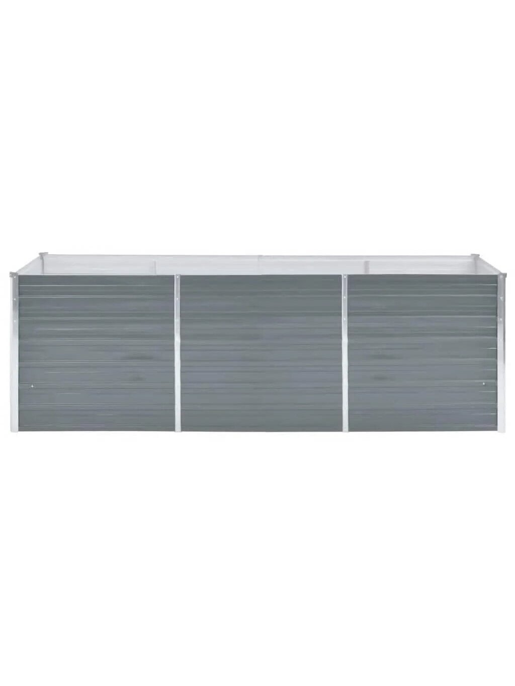 Lovelis, pilkas, galvanizuotas plienas, 240x80x77cm 2