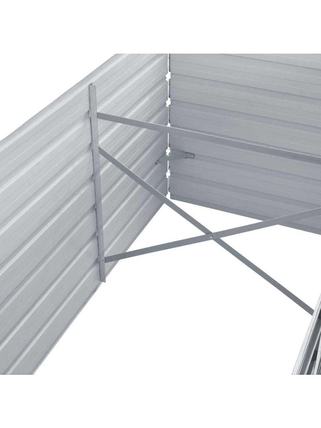 Lovelis, pilkas, galvanizuotas plienas, 240x80x77cm 4