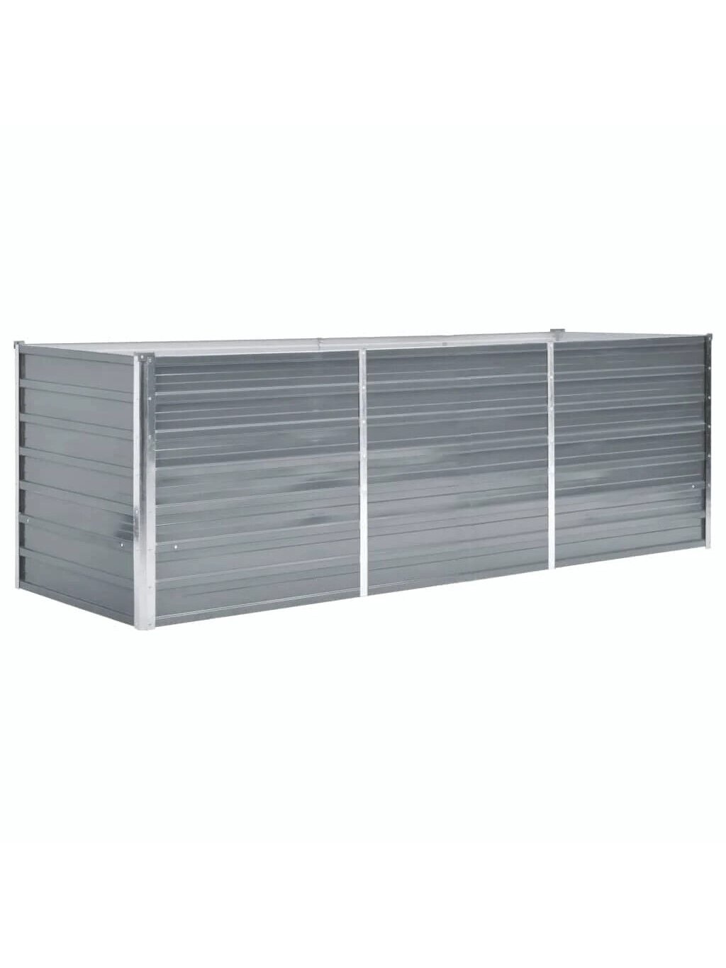 Lovelis, pilkas, galvanizuotas plienas, 240x80x77cm 1
