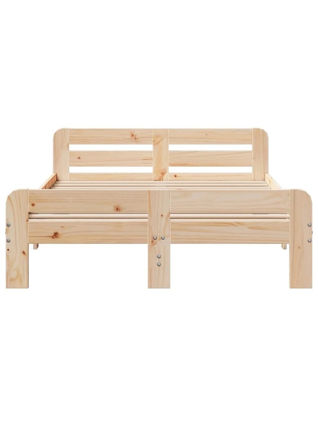 Bed frame without mattress, 120×200 cm, solid pine wood 3