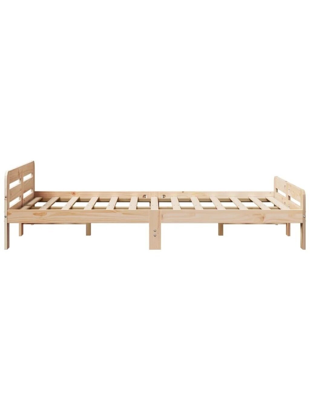 Bed frame without mattress, 120×200 cm, solid pine wood 4