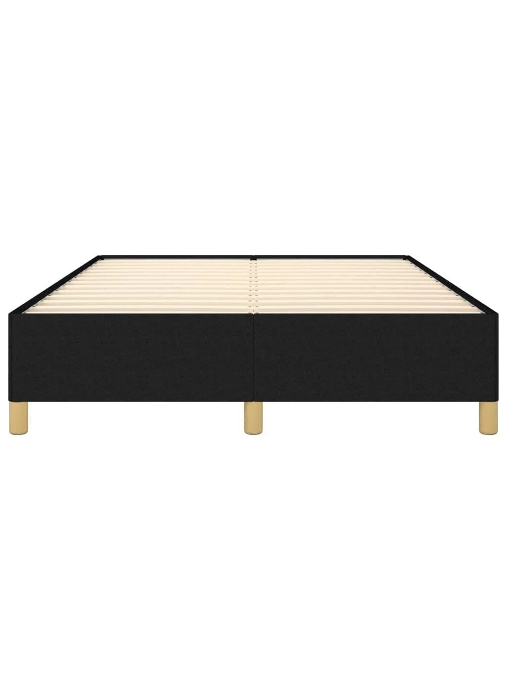 Bed frame without mattress, black, 140 × 190 cm, fabric 4