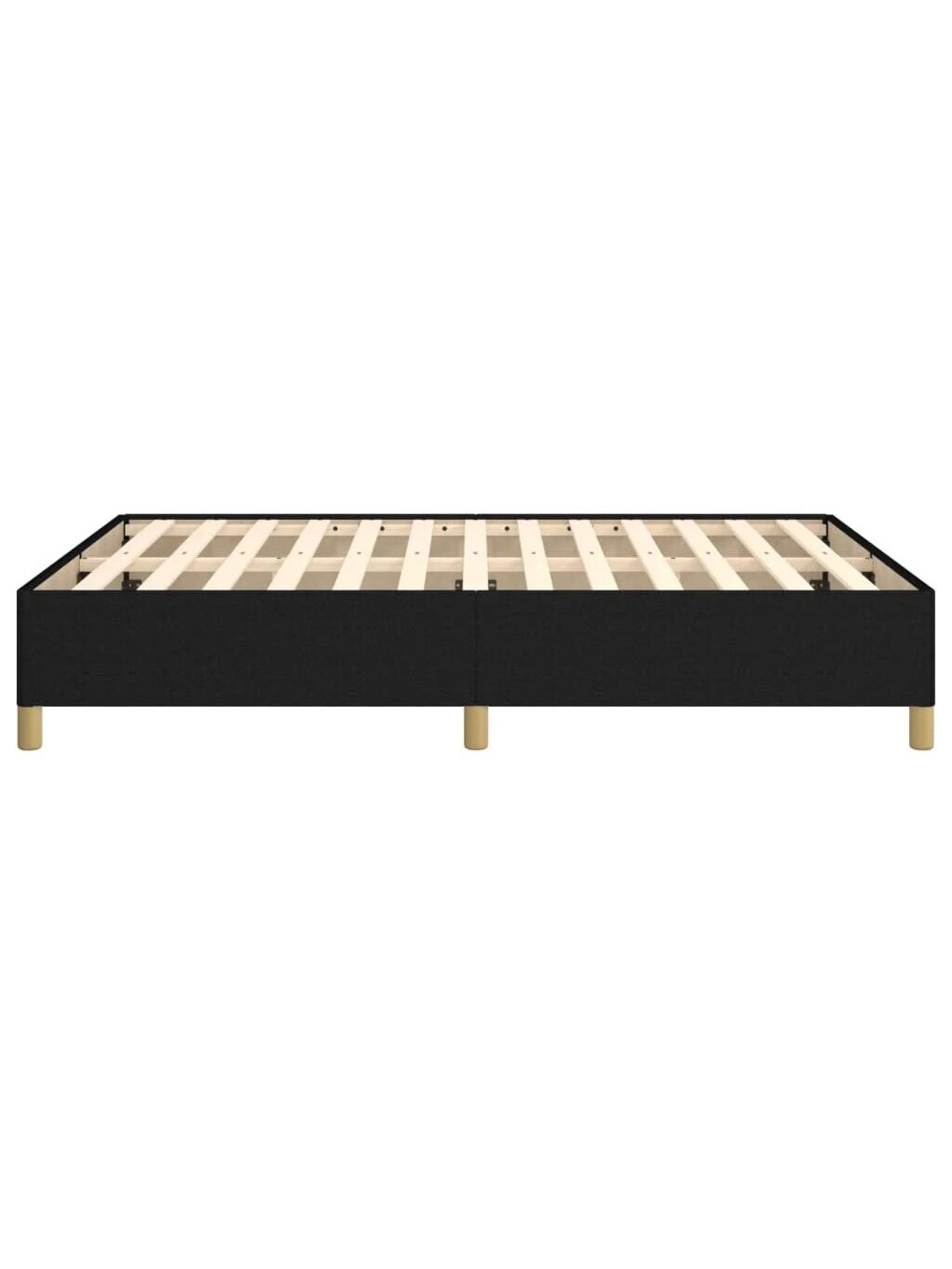 Bed frame without mattress, black, 140 × 190 cm, fabric 5