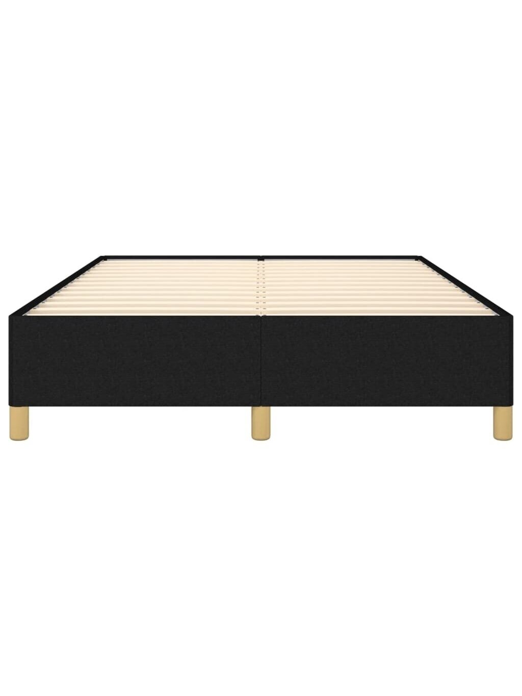 Bed frame without mattress, black, 140x190 cm, fabric 4
