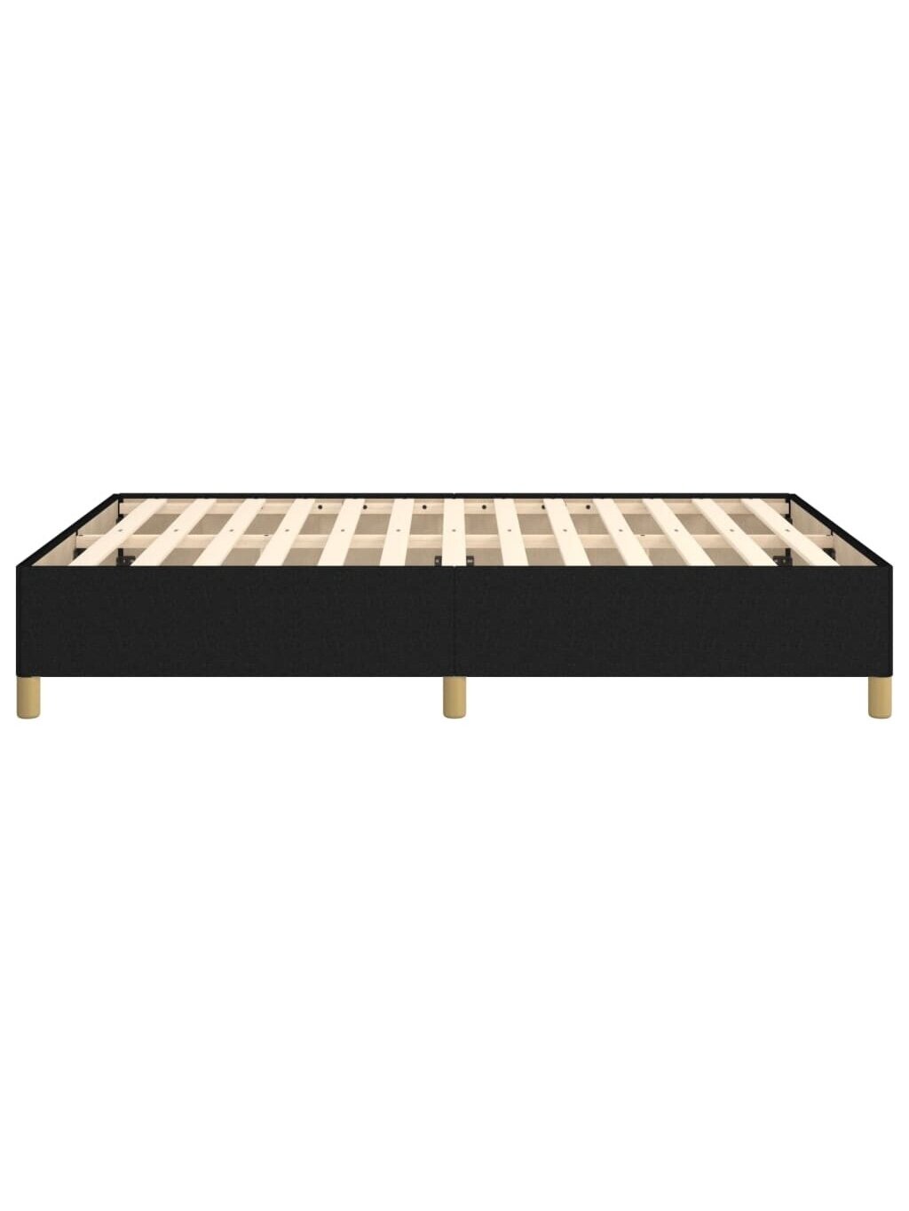 Bed frame without mattress, black, 140x190 cm, fabric 5