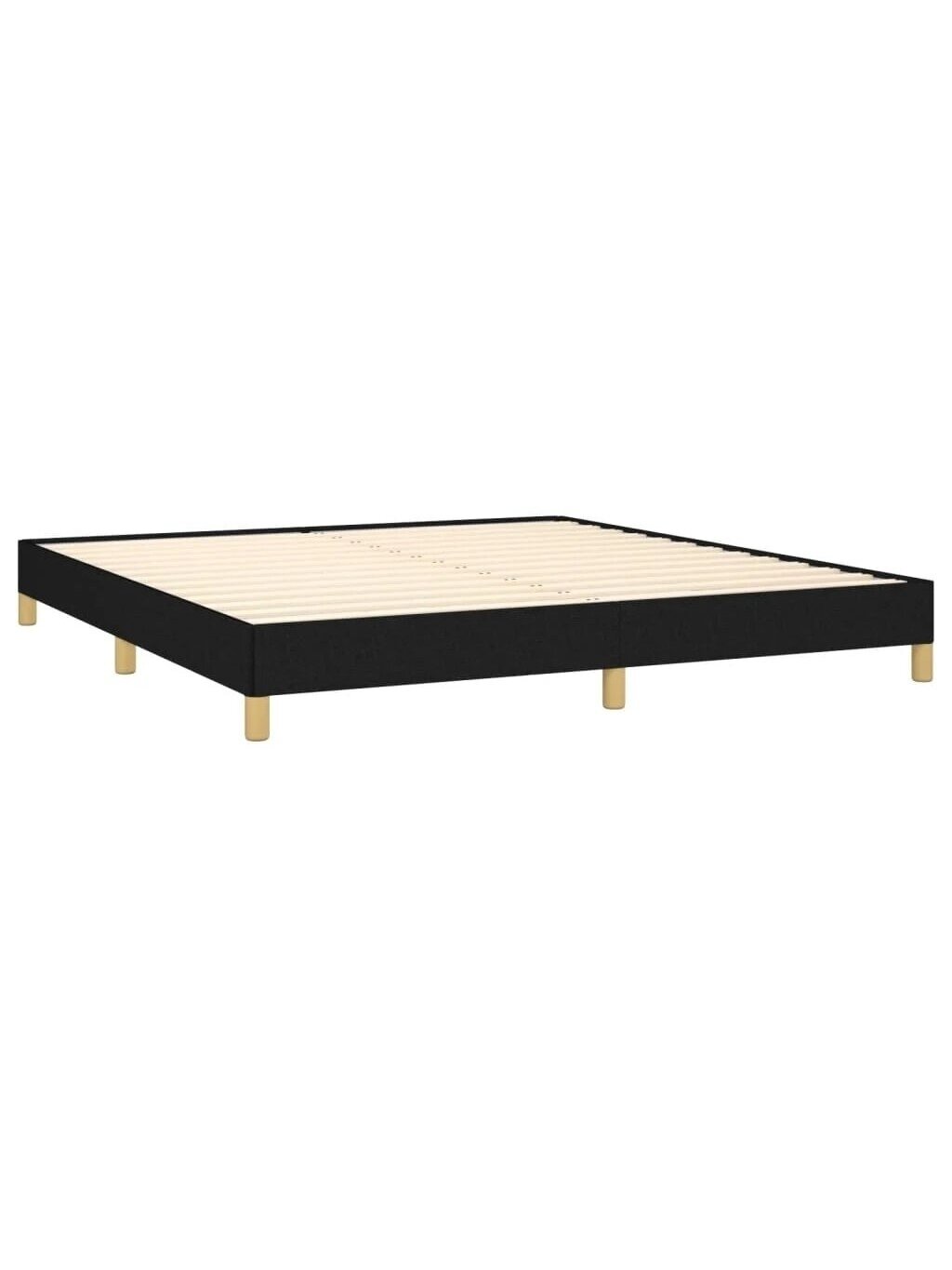 Bed frame without mattress, black, 180x200 cm, fabric 2