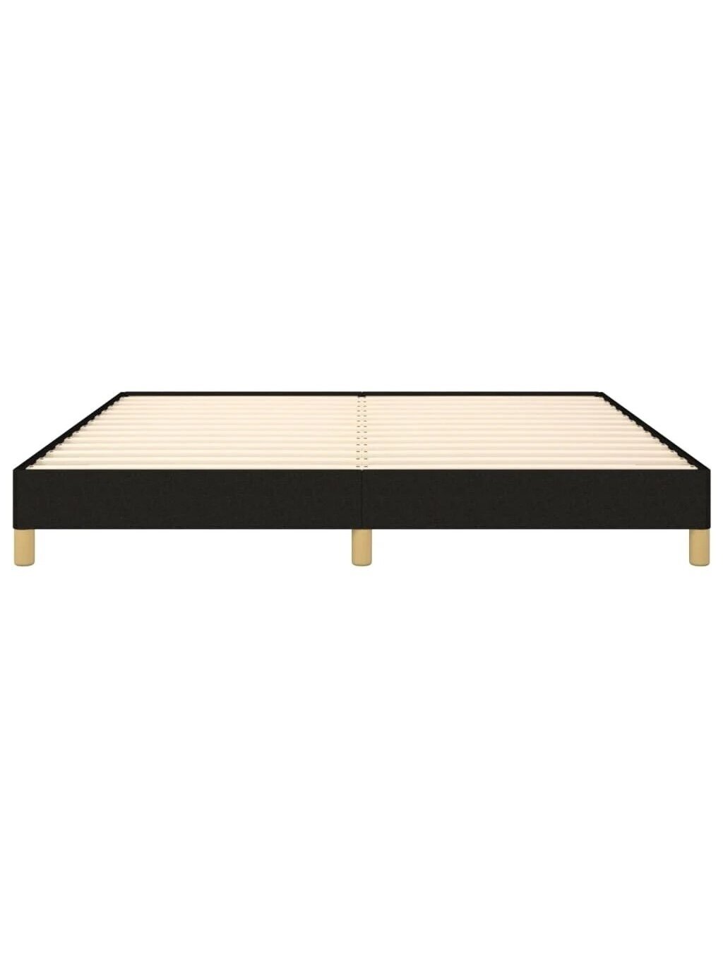 Bed frame without mattress, black, 180x200 cm, fabric 3