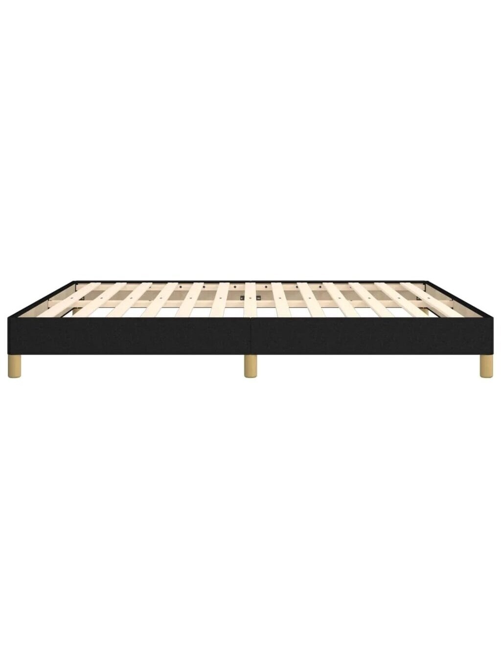 Bed frame without mattress, black, 180x200 cm, fabric 4