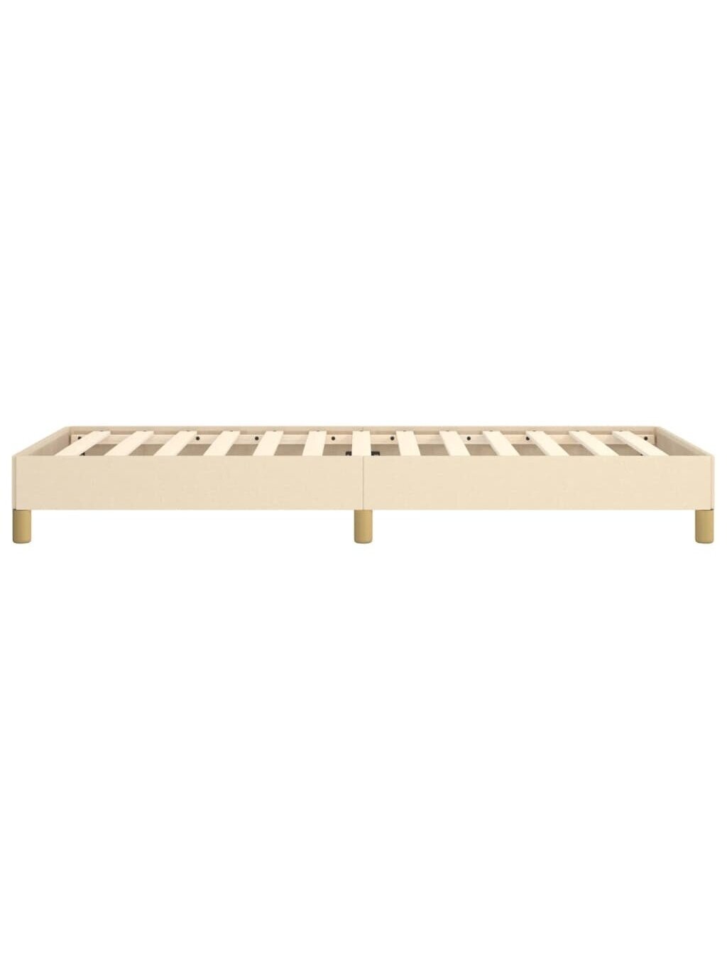 Bed frame without mattress, cream, 90×190 cm, fabric 5