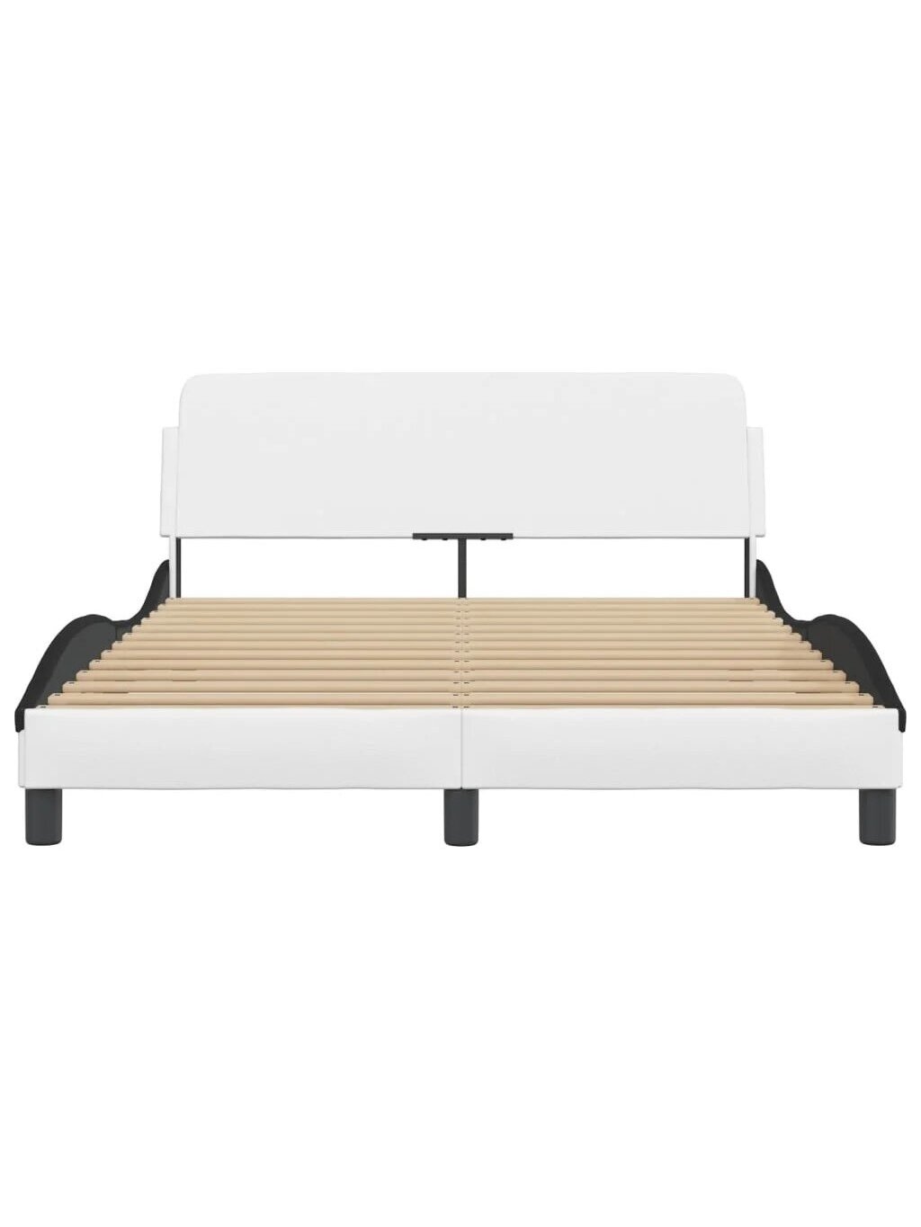 Bed frame, Dover, white/black, 120×200 cm, faux leather 3 Bed frame, Dover, white/black, 120×200 cm, faux leather 3