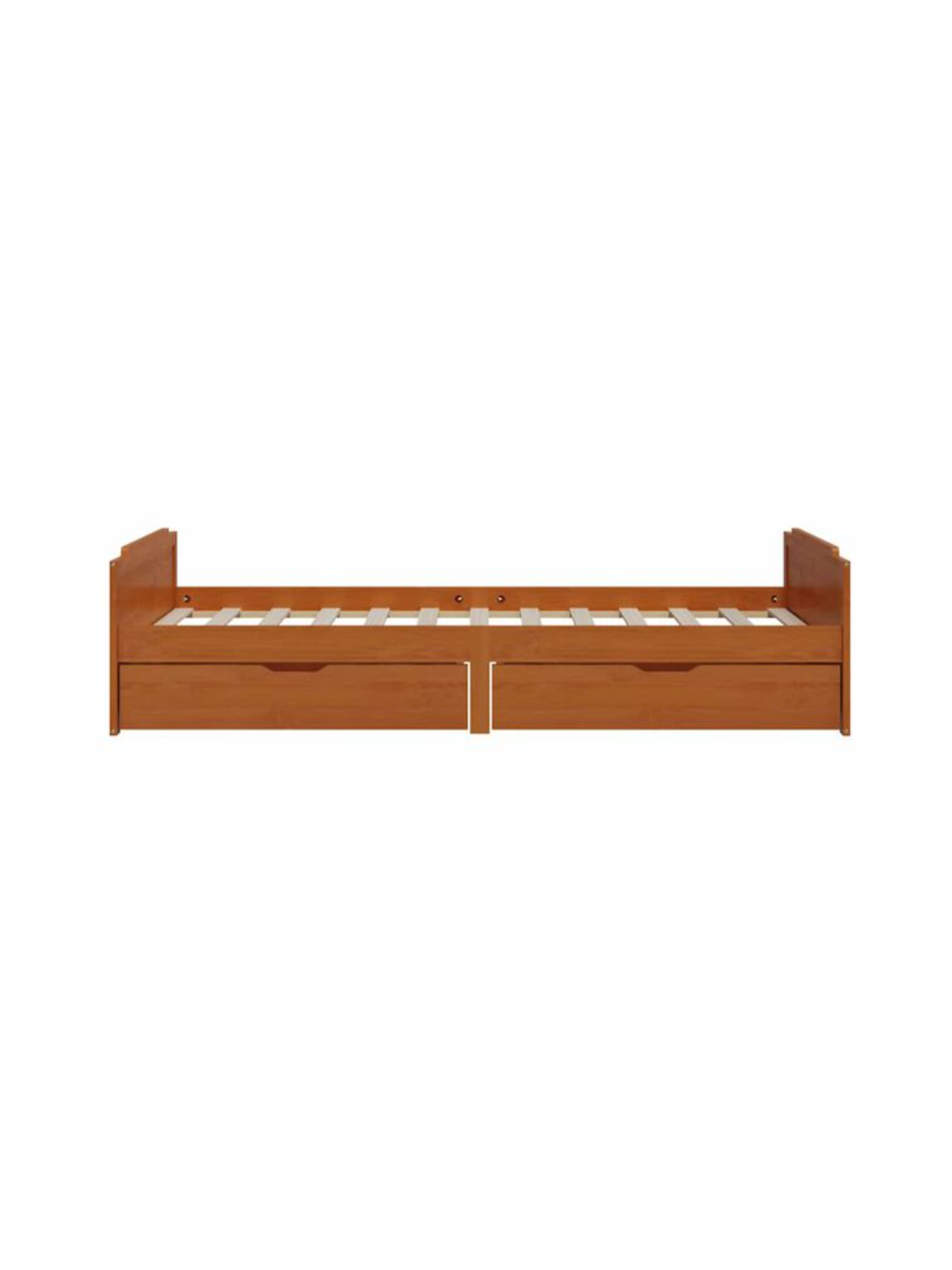 Bed frame with drawers, honey brown, 90 x 200 cm, pine wood 5