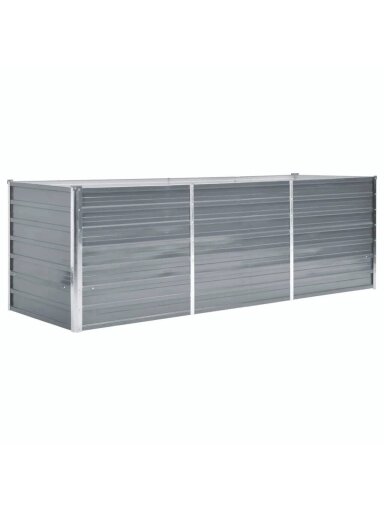 Lovelis, pilkas, galvanizuotas plienas, 240x80x77cm