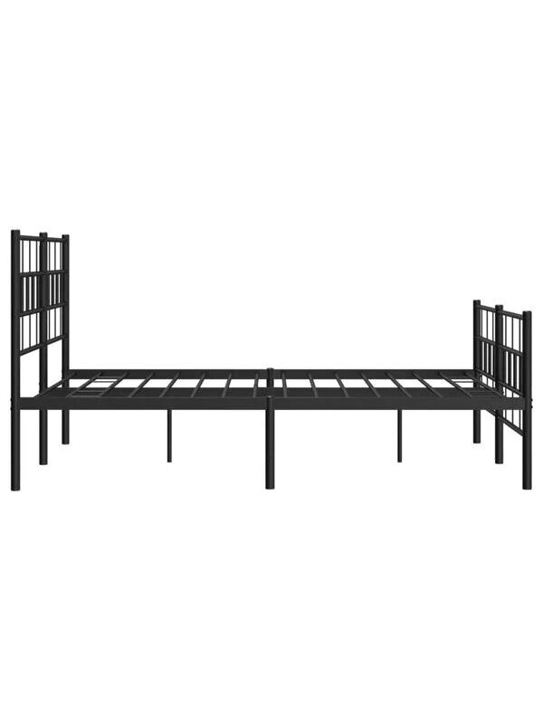 Voodiraam peatsi/jalutsiga, must, 120×200 cm, metall 5