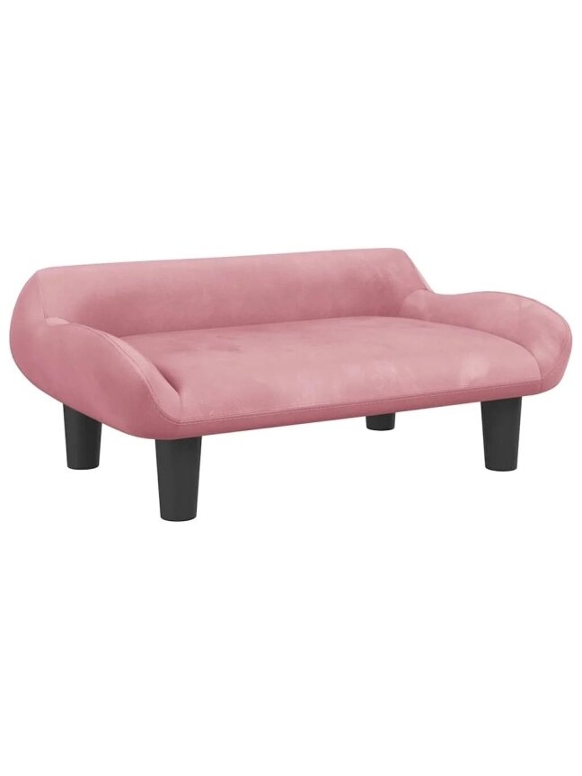 Dog bed, pink, 70 × 40 × 24 cm, velvet 1 Dog bed, pink, 70 × 40 × 24 cm, velvet 1