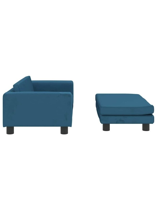 Dog Bed with Extension, Blue, 100x50x30 cm, Velvet 3 Dog Bed with Extension, Blue, 100x50x30 cm, Velvet 3