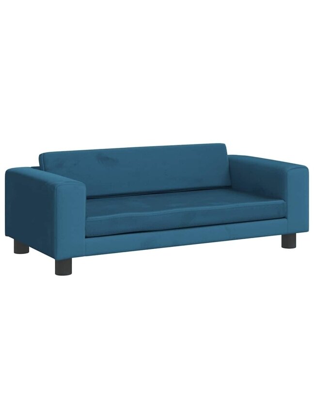 Dog Bed with Extension, Blue, 100x50x30 cm, Velvet 5 Dog Bed with Extension, Blue, 100x50x30 cm, Velvet 5