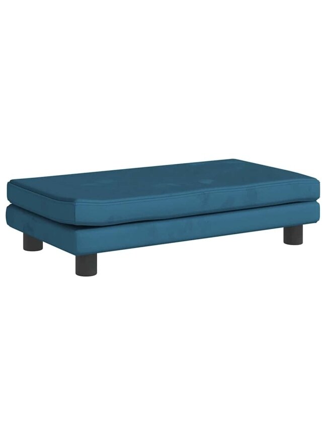 Dog Bed with Extension, Blue, 100x50x30 cm, Velvet 6