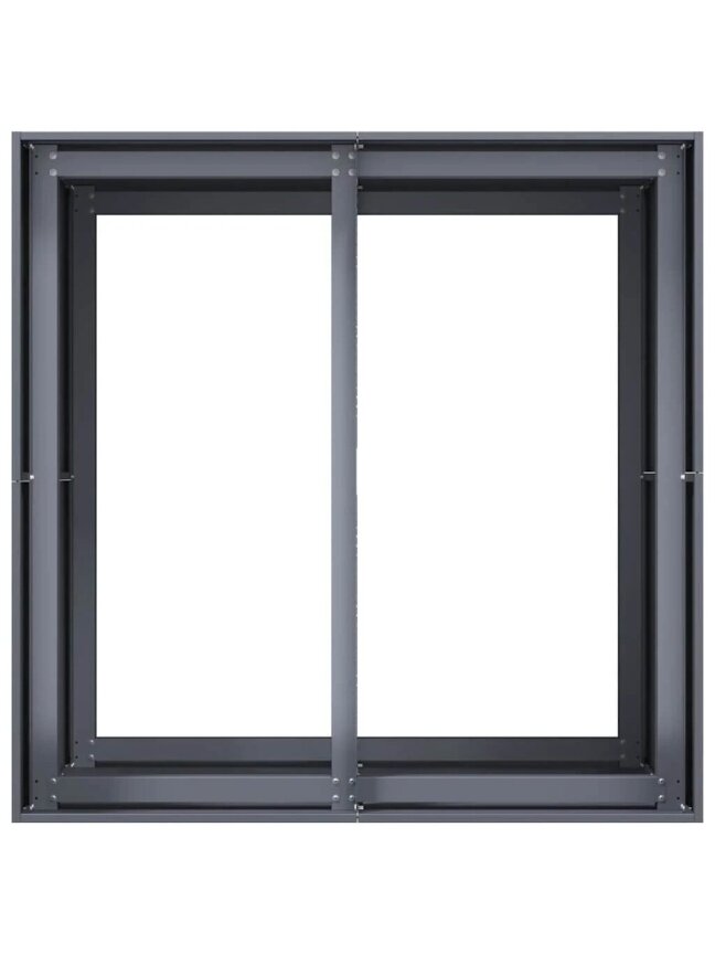 Грядка для сада, антрацит, 80 × 80 × 80 см, сталь 4
