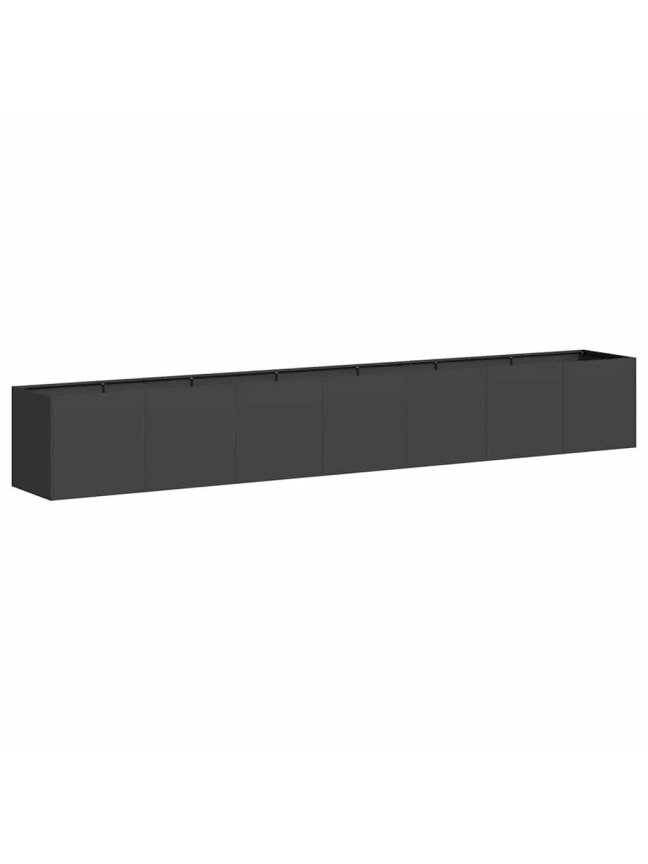 Garden bed, black, 280 × 40 × 40 cm, cold-rolled steel 2