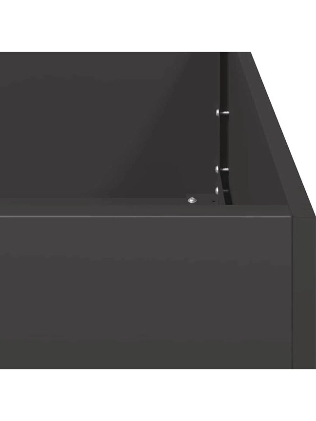 Garden bed, black, 280 × 40 × 40 cm, cold-rolled steel 6