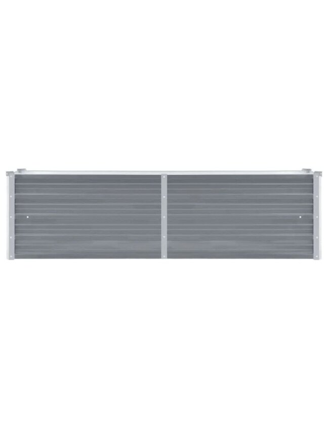 Garden bed, grey, galvanized steel, 160x40x45 cm 2 Garden bed, grey, galvanized steel, 160x40x45 cm 2