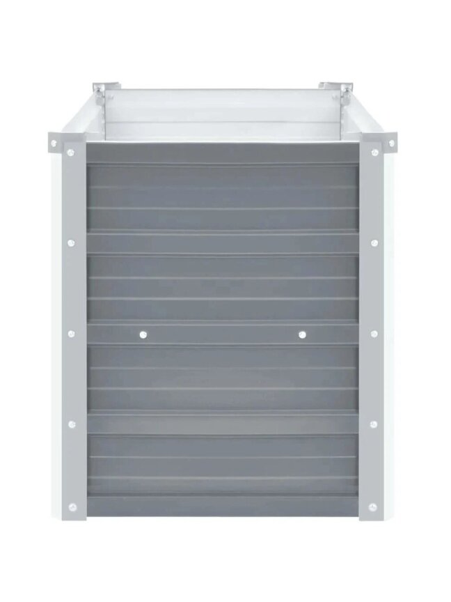 Garden bed, grey, galvanized steel, 160x40x45 cm 3 Garden bed, grey, galvanized steel, 160x40x45 cm 3