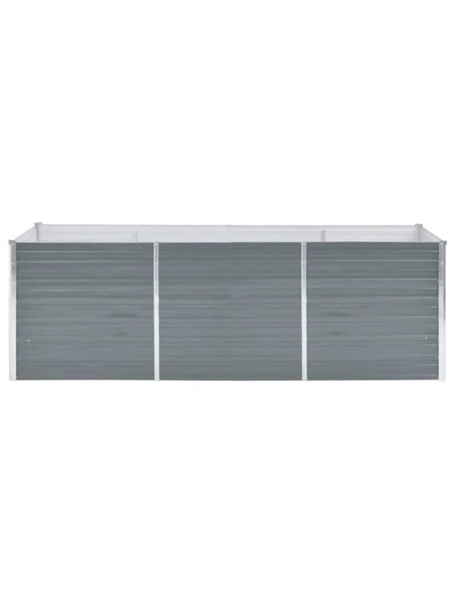 Lovelis, pilkas, galvanizuotas plienas, 240x80x77cm 2