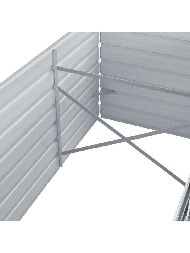 Lovelis, pilkas, galvanizuotas plienas, 240x80x77cm 4