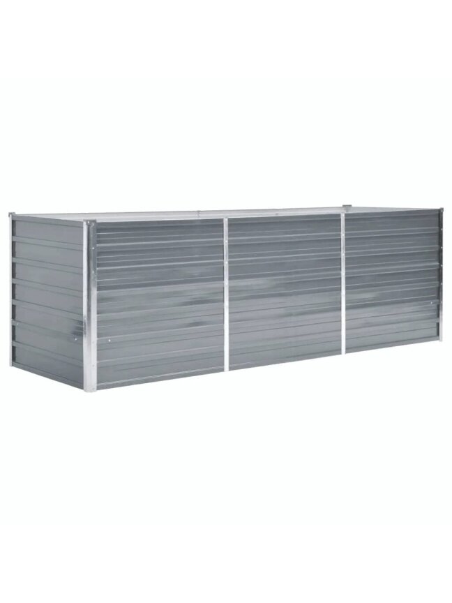 Lovelis, pilkas, galvanizuotas plienas, 240x80x77cm 1