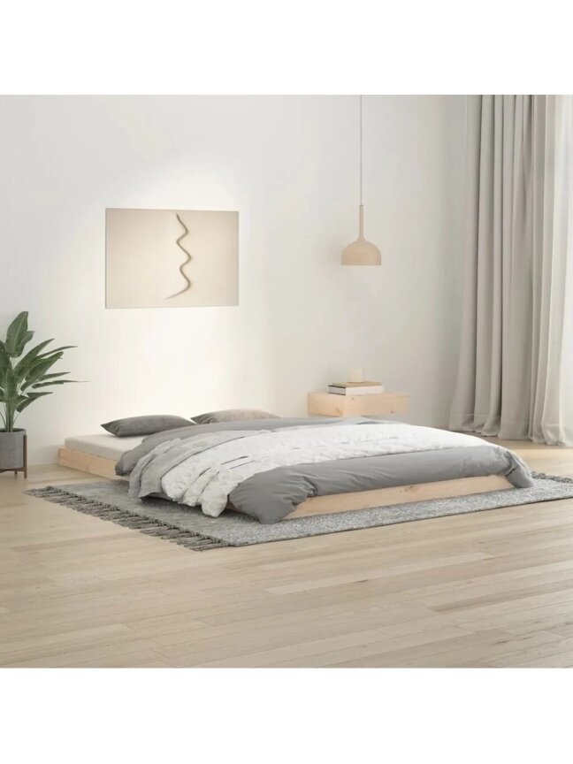 Bed frame, 140×200 cm, solid pine wood